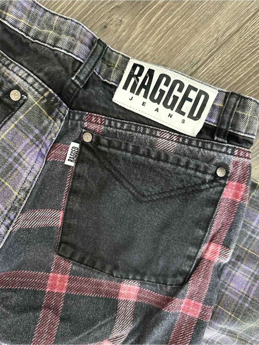 The Ragged Priest Jekyl Mix Check Dad Jeans - Picture 4 of 4